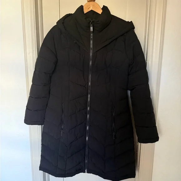 Calvin Klein Black Puffer Coat Women’s L - Picture 1 of 6